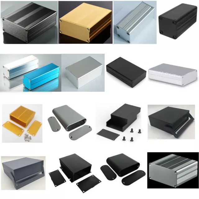 Aluminum Instrument Case Electronic PCB Project Box Enclosure Metal Plastic