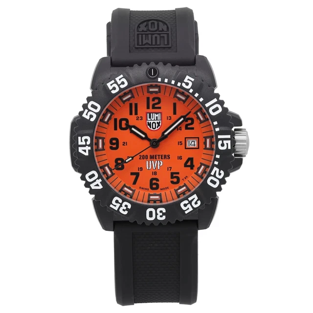 Luminox Navy Seal Scott Cassell Carbon Orange Dial Quartz Mens Watch XS.3059