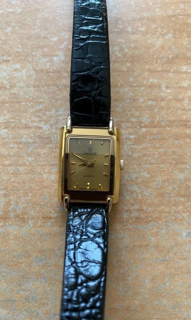Swistar swiss quartz store 23k gold electroplated