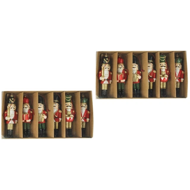 12 Pcs Christmas Nutcracker Puppet Decor Figures Xmas Party Child