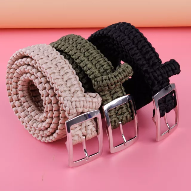 Outdoor Survival Paracord Belt Waistband Camping Utility Cord 4cmx118cm