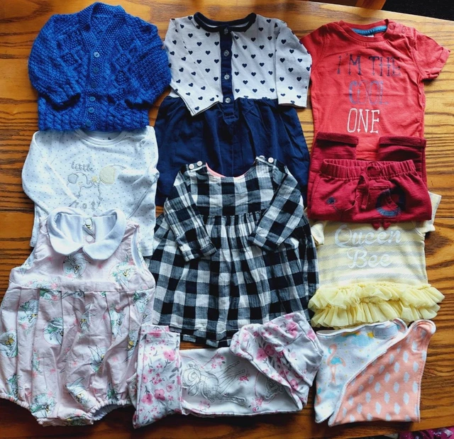 PACCHETTO VESTITI BAMBINE 0-3 MESI - Abiti, Top, Pantaloni, Romper, Cardigan