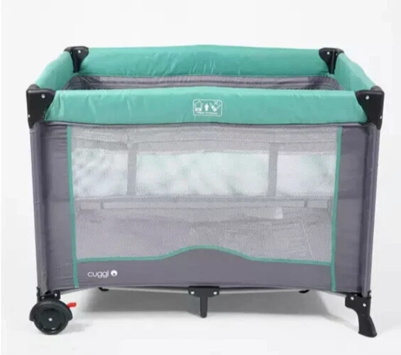 Cuggl Travel Cot With Bassinet Carry Bag & Removable Mattress up to 15kg