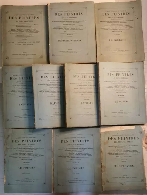 10 Volumes Galerie complète des tableaux des peintres les plus célèbres  - 1863