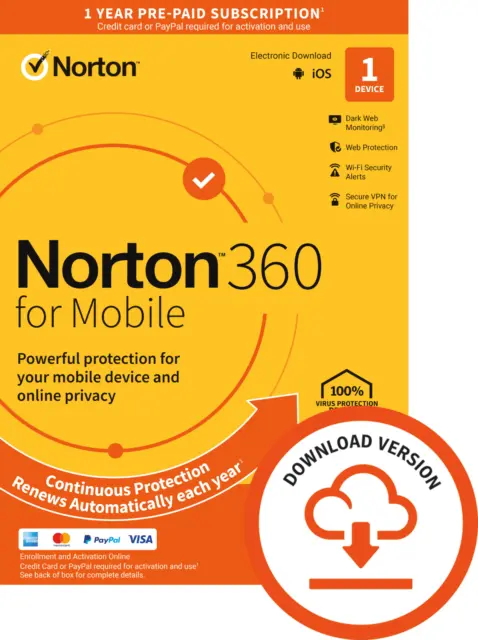 Norton 360 pour Portable Antivirus 2024 1 Appareil 1 An Vpn 5 Minute Email Envoi