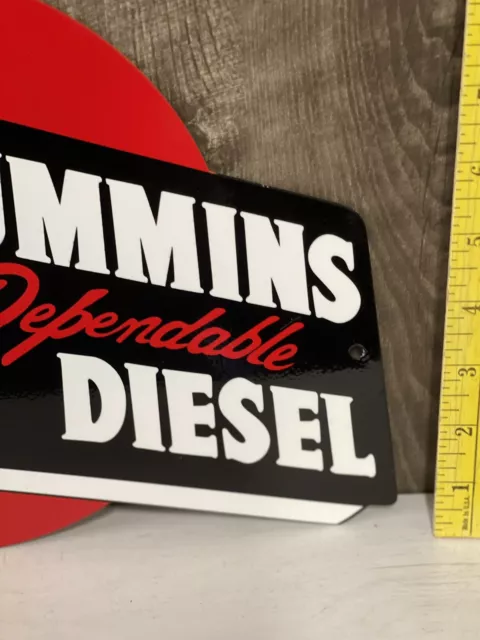 Cummins Diesel Metal Sign Dodge Truck Engine Red Ball Logo Garage Gas Oil Turbo 3