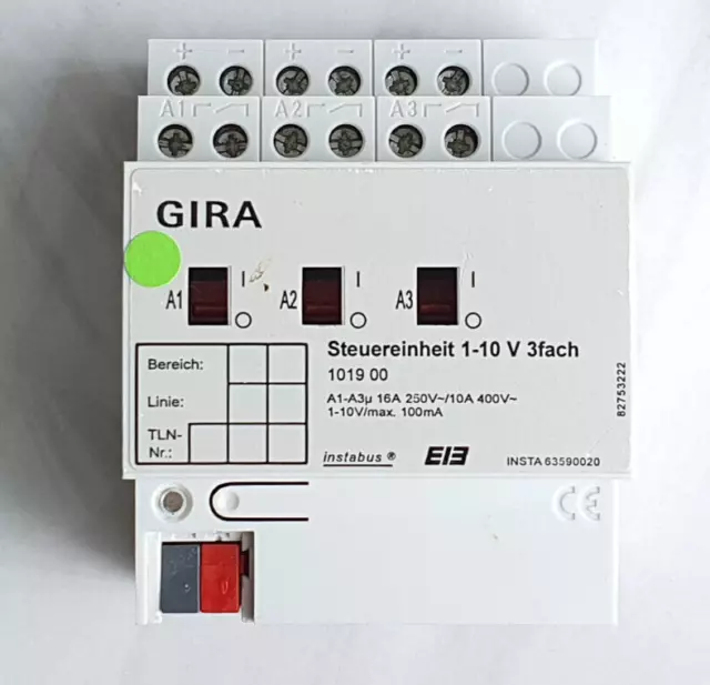 Gira   1019 00   Aktor/Steuereinheit 1-10 V 3fach ;  EIB / KNX / Instabus