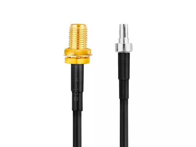 20 cm Pigtail CRC9-Stecker gerade / SMA-Buchse Adapter-Kabel für Antenne 2