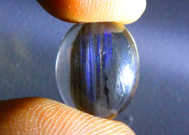 6.30 Cts (13 X 10Mm) Oval Cabochon Cut_Natural Rainbow Rutile Scapolite_Brazil