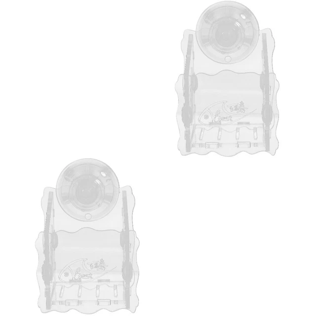 Juego de 2 marcos de fijación para plantas soporte de plantas de acuario colgante de plástico