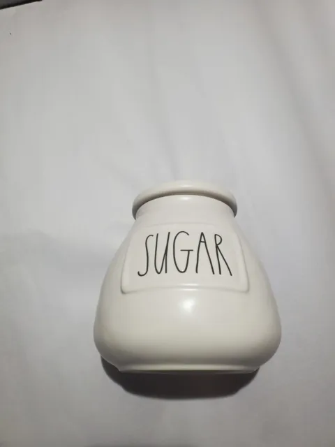 Rae Dunn SUGAR Canister Caddy Large Ivory 2 Piece Brand New