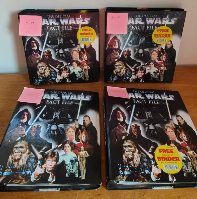 Official Star Wars Fact File collection Set issues 1-17 38-53 71-106 Deagostini