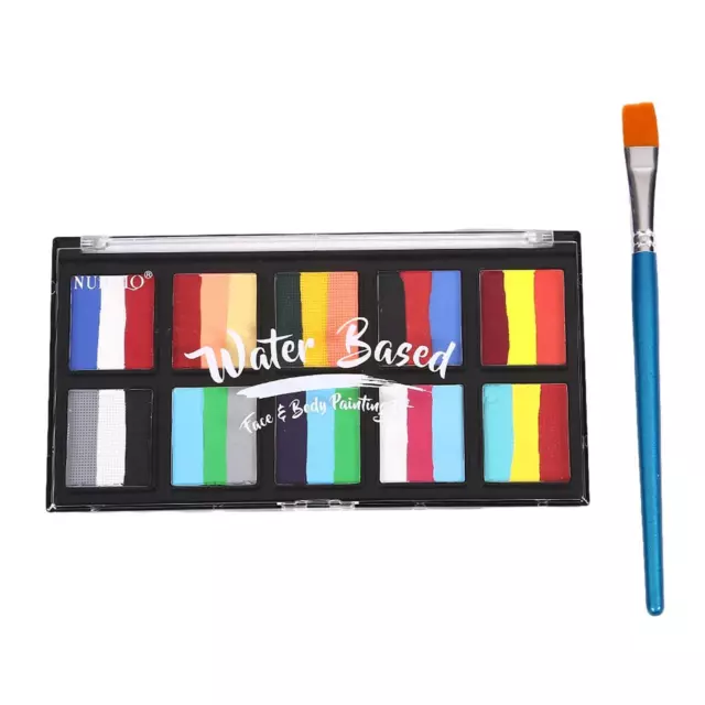 Peinture pour le corps avec palette de maquillage au pinceau pour 3