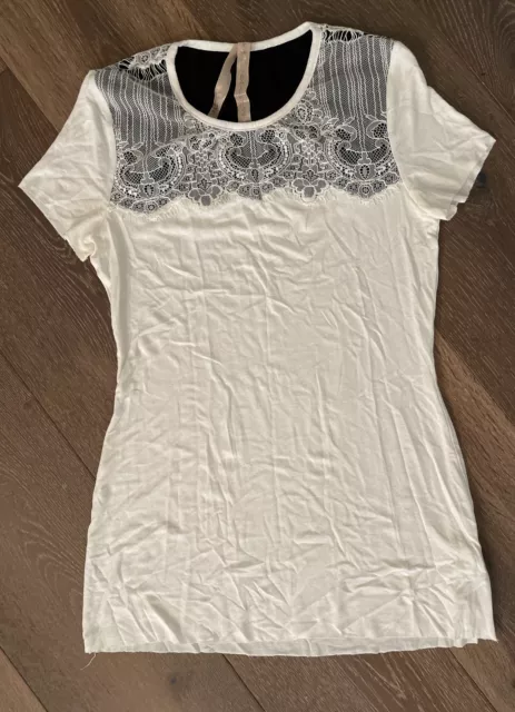 Anthropologie Bailey 44 White Lace Top Medium