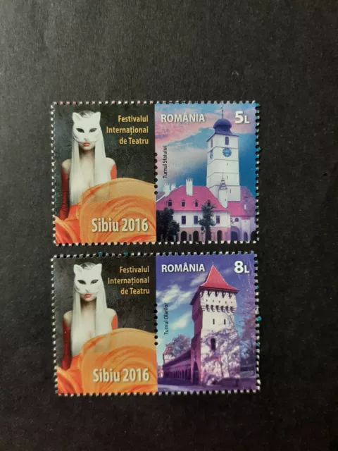 2016 - Romania - International Theater Festival- Sibiu , Mi. 7085 - 7086 MNH