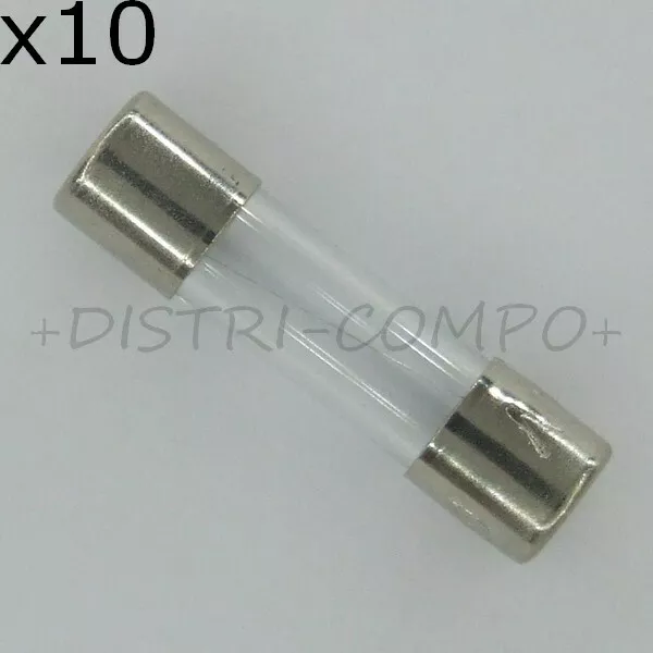 Fusible en verre rapide 5x20mm 250V (1 boite de 10) valeur au choix