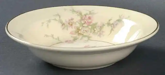 Taylor, Smith & T  Moss Rose Rimmed Fruit Dessert  Bowl 1218494