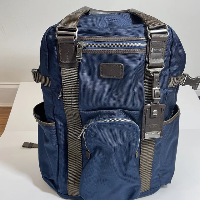 TUMI 22380BTH ALPHA BRAVO 2WAY nylon leather trim Navy Backpack Daypack travel