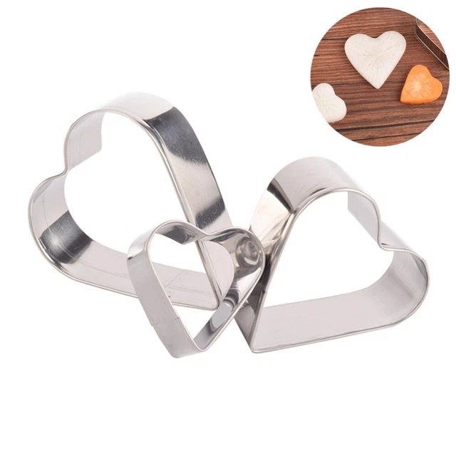 3 Pcs Sucre Moule DIY Biscuit Moule Coeur Forme Biscuit Moule