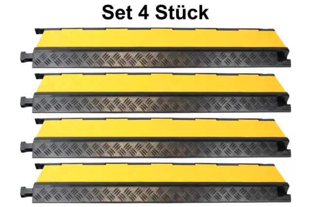 Set da 4 | ponte cavi 2 canali | soglia pavimento | ponte tubo flessibile | WOW | 7,5 t