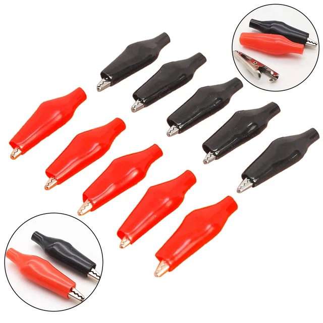 Senven - Kit De 20 Fils De Test Avec Pinces Crocodiles Doubles + 10 Pinces Crocodiles De Rechange | 52 Cm, 5 Couleurs | Pour électronique, Tests Circuits