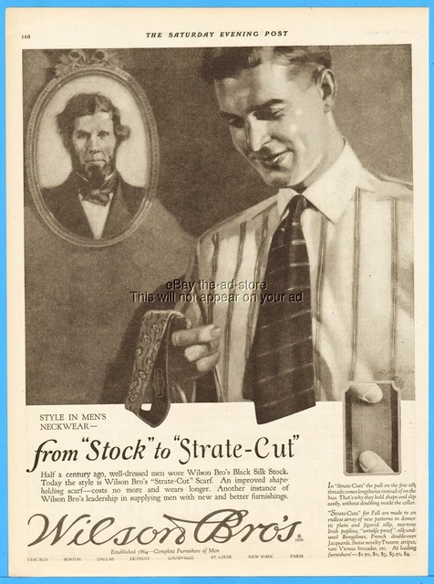 1920 Wilson Brothers Silk Tie Necktie Vintage Clothing Mens Style Fashion Ad