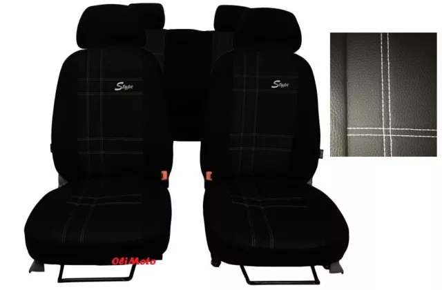 Universal Black EcoLeather Full Set Car Seat Covers Fiat Bravo / Brava / Punto