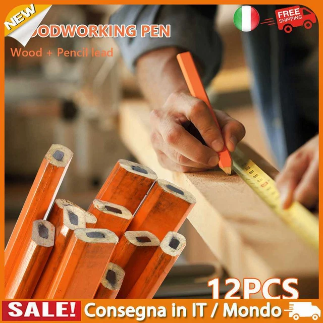 IT 12pcs Carpenter Pencils Sturdy Woodworking Pencils Stationery for DIY Hand To