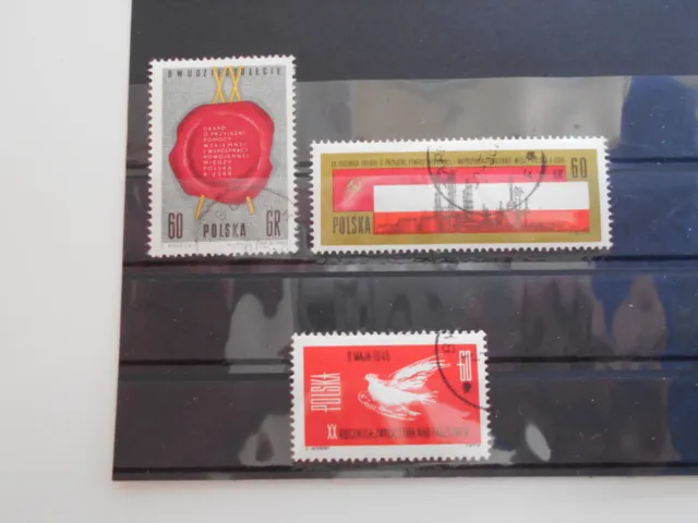 Briefmarken Polen Polska 1965 Mi-Nr. 1580 - 1581 und 1582 gestempelt
