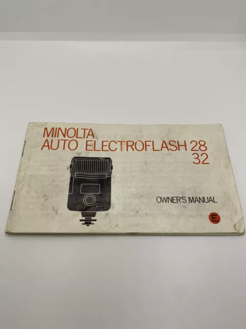 Minolta Auto Electroflash 28 32 Owners Manual