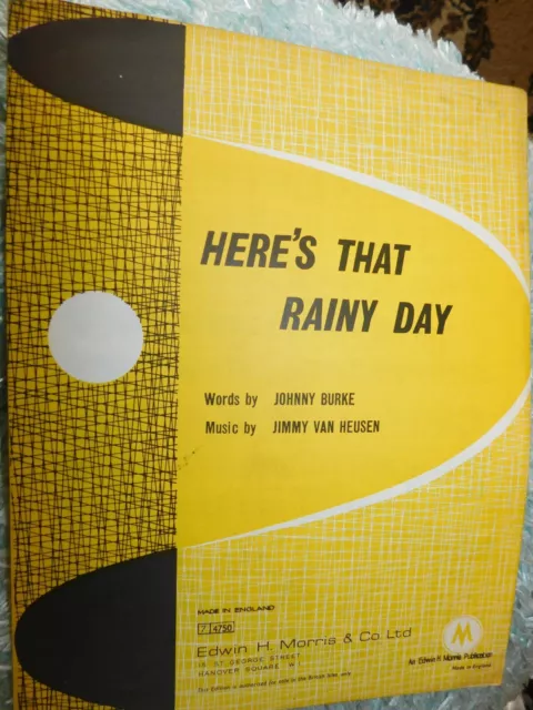Heres That Rainy Day Sheet Music FOR SALE! - PicClick UK