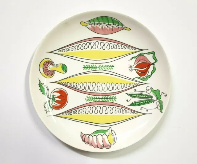 Round Retro Food Plate, Salad Days, James Kent, England