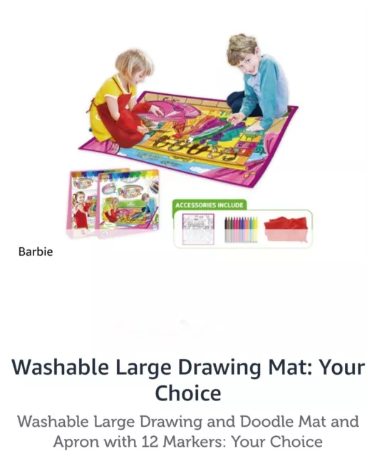 (Barbie Edition)Large Washable Drawing Mat Arts and Crafts