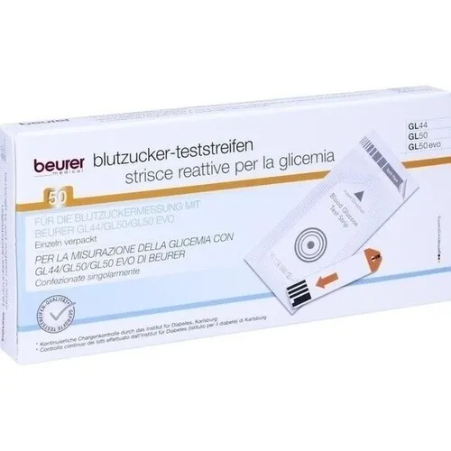 BEURER GL44/GL50 Blutzucker-Teststreifen Folie, 50 St PZN 10917314