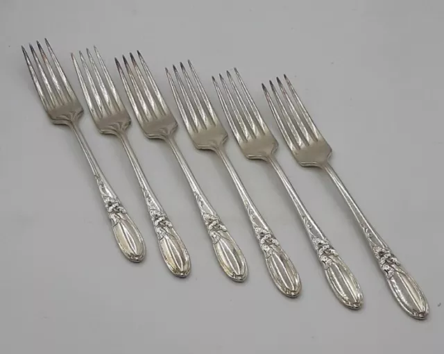 1953 Oneida White Orchid Dinner Fork 7 1/4" Community Silver Plated Flatware