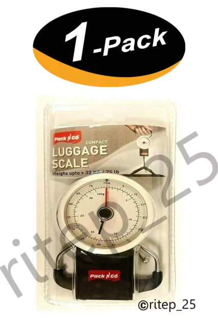 1 Compact Portable Luggage Scale Measure 75LB Hanging Travel Weight Suitcase New