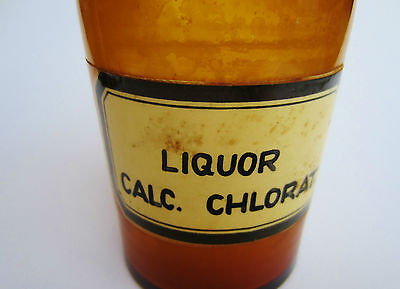 antike alte Apothekerflasche, Liquor Calc. Chlorat. 2