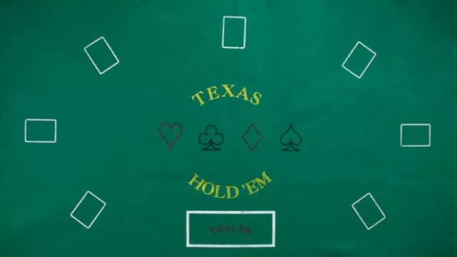 36" x 72" Green Texas Holdem Poker Table Top Rollout Felt Layout New