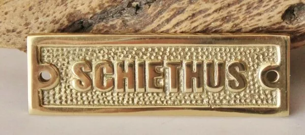 Maritime Deko Türschild maritim SCHIETHUS ca. 8 x 2,5 cm