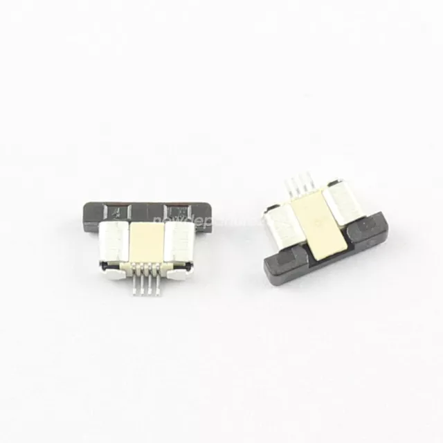 10Pcs FPC FFC 0.5mm Pitch 4 Pin Drawer Type Ribbon Flat Connector Bottom Contact