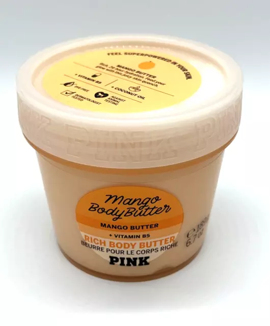 Victoria's Secret Mango Butter + Vitamin B5 Rich Body Butter Moisturizer Pink