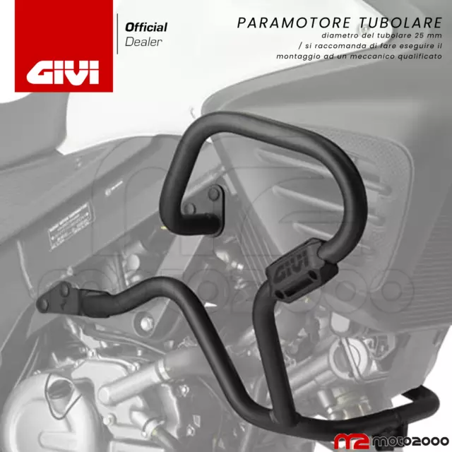 Protezione Paramotore Tubolare Nero Givi Suzuki Dl 650 V-Strom 2004 - 2011