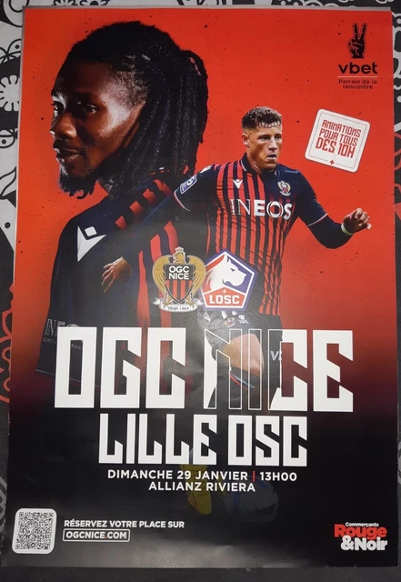 Grande Affiche De Match - OGC Nice Vs Olympique De Marseille (OM) - Saison Ligue 1 2022/23 - Support Décoration Fan