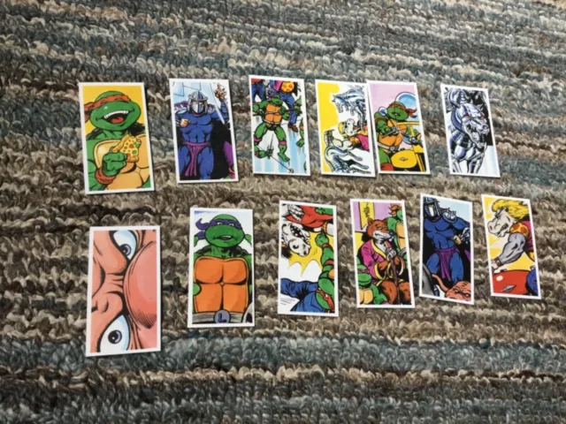 Teenage Mutant Hero Turtles Dimension Xescape Brooke Bond Tea Cards Full Set x12