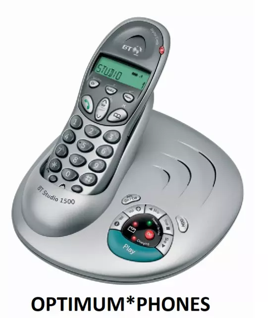 BT Studio 1500 Simple Numérique sans Fil Téléphone Répondeur en Argent