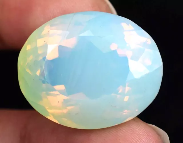 Naturel 38.05 Ct Australian Magical Lime Welo Opal Forme Ovale Pierre...