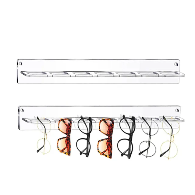 Glasses Holder Wall Mounted Clear Acrylic Sunglasses Organizer Storage Rack
