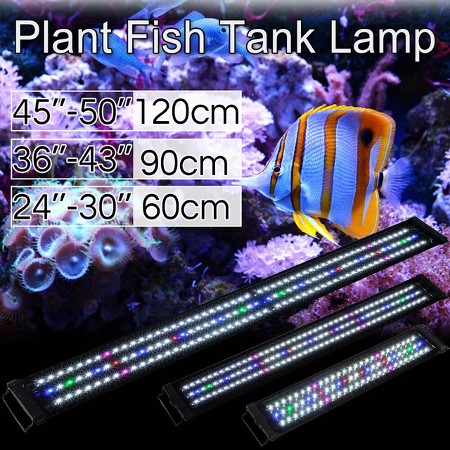 60/90/120cm Aquarium LED Lights Full Spectrum Marine Aqua Fish Tank Plant