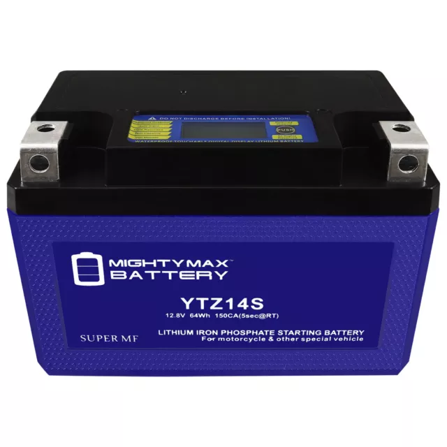 Mighty Max YTZ14S Lithium Battery compatible with Bikemaster MS12-14ZS 3