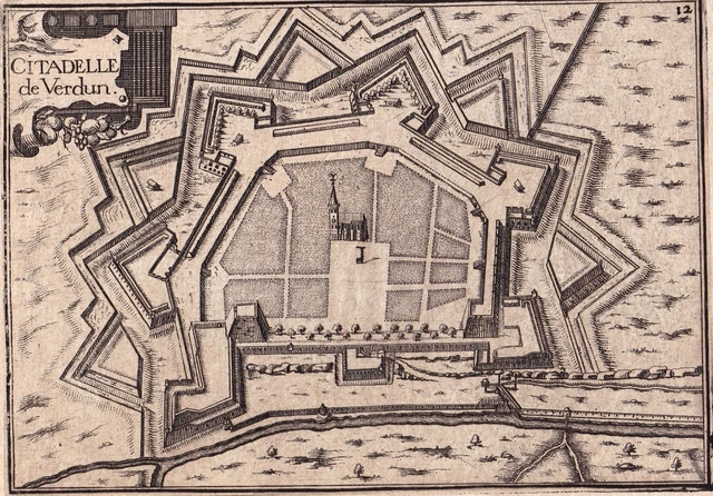 Gravure Originale Du XVIIe Siècle : Palais Des Papes D'Avignon Par Christophe Tassin, 1634